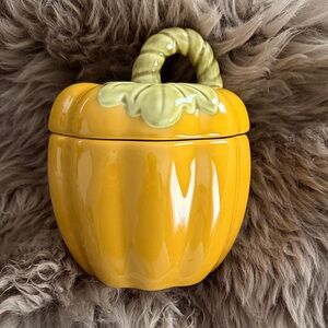 NWT Pfaltzgraff Pumpkin Ceramic Jar